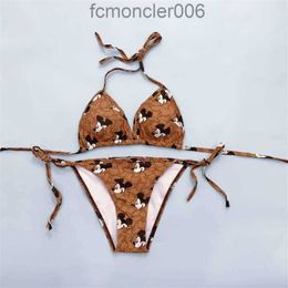 Maillot de bain avec lettres imprimées, nouveau Style, Sexy, fendu, Bikini, printemps, station balnéaire, trempage dans les sources chaudes, 88NY