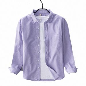Nouveau style LG-manches marque cott chemises hommes fi confortable chemise simple pour hommes décontracté vêtements pour hommes hauts camisa chemise Z0zV #