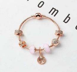 Nouveau style perles breloque en vrac arbre de vie pendentif bracelet or rose bracelet à breloques fille femmes cadeau bijoux à bricoler soi-même accessoires94238679038867