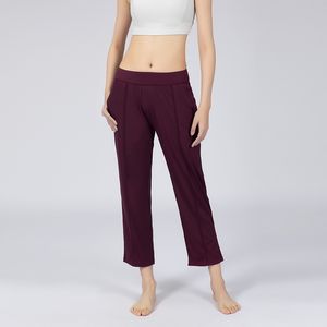 Pantalon de Yoga coupe ample, jogging d'entraînement de Sport pour femmes, taille élastique, pantalon de Sport de Fitness avec poche, vêtements d'activité d'entraînement de gymnastique à séchage rapide