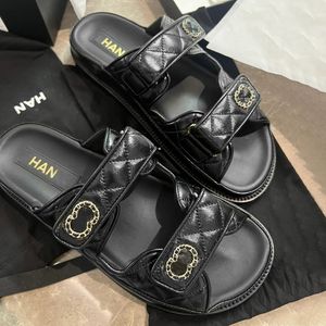 10 kleurenmerk sandalen slippers luxe zomers zwembad reizen vrouwen mode casual schoen strand glijbaan zwart wit lederen mannen ontwerper muilezel sandale schuifregelaars cadeaubeergrootte 35-41