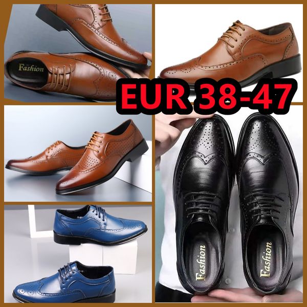 Nouveau style de luxe chaussures pour hommes hommes robe de créateur en cuir chaussures hommes d'affaires formelle chaussures de fête de mariage size38-47