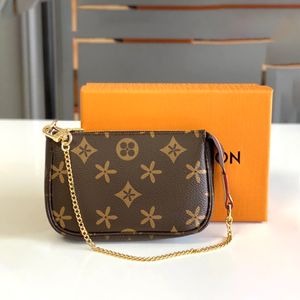 Nieuwe stijl M58009 M40712 mini Pochette Schoudertassen Clutch bag Dames heren Accessoires tote crossbody hobo Designer tas kleine handtassen envelop rits handtas ketting