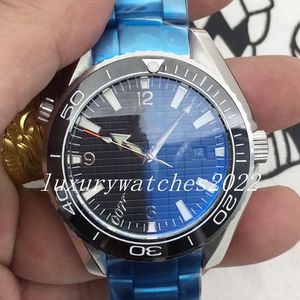 Nieuwe stijl herenhorloge 43 mm 007 automatische mechanische roestvrijstalen kast zwart gezicht horizontaal teakeditie waterdichte stalen 904l horloges