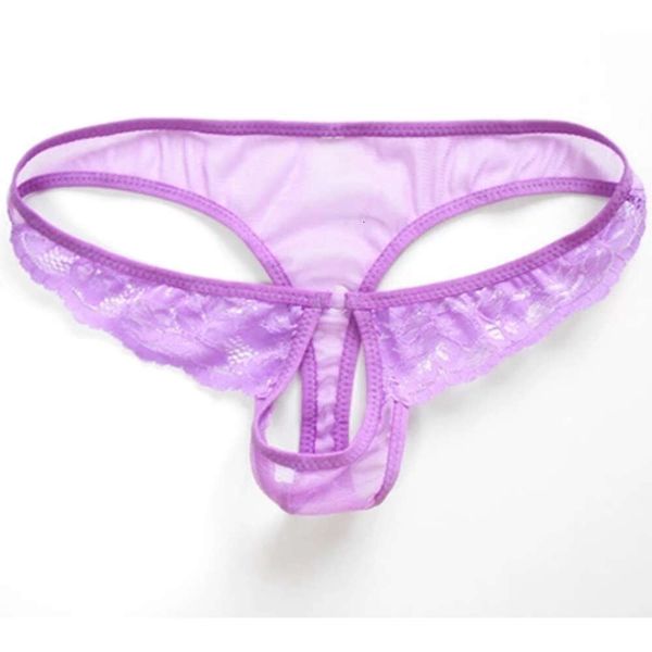 Nuevo estilo para hombre con entrepierna abierta, Sexy hombre de encaje G String, juguetes sexuales para amantes, tangas para hombres homosexuales, bragas, Bikini, ropa interior, suspensorio