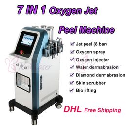 Nuevo estilo Niansheng 7 en 1 Equipo facial de oxígeno de microdermoabrasión con depurador de piel ultrasónico Jet Peeling Aqua Dermabrasion Machine