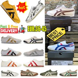 Nieuwe stijl Onitsukasss Tiger Mexico 66 Sneakers dames mannen ontwerpers hardloopschoenen zwart wit blauw geel beige low fashion trainers gai maat 36-45