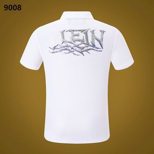 Nuevo estilo Phillip Plain Hombres polo Camisa diseñador PP Skull Diamond polos Manga corta Dólar Oso pardo Marca O-cuello Calaveras de alta calidad París Camiseta PP polo p2026