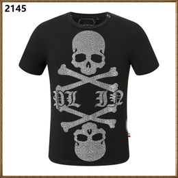 NOUVEAU STYLE Phillip Plain Hommes T-shirts Designer PP Crâne Diamant T-shirt À Manches Courtes Dollar Ours Tigre Marque Tee Haute Qualité Crânes T-shirt Hauts Pp21668