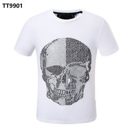 NUEVO estilo Phillip Plain Men T Shirts Diseñador PP PP Skull Diamond THISH MANGO A CONTRA DEL BARRO BARRO TEE SKULLS SKULLS TOPS TOPS PWT9901