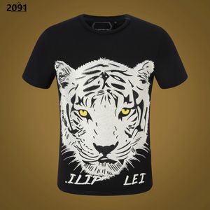 NOUVEAU STYLE Phillip Plain Hommes T-shirts Designer PP Crâne Diamant T-shirt À Manches Courtes Dollar Ours Brun Marque Tee Haute Qualité Crânes T-shirt Hauts WP2091