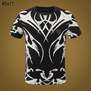 NOUVEAU STYLE Phillip Plain Hommes T-shirts Designer PP Crâne Diamant T-shirt À Manches Courtes Dollar Ours Brun Marque Tee Haute Qualité Crânes T-shirt Tops FG88411