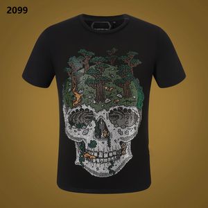 NIEUWE STIJL Phillip Plain Mannen T-shirts Designer PP Skull Diamond T-shirt Korte Mouw Dollar Bruine Beer Merk Tee hoge Kwaliteit Schedels T-shirt Tops SP2099