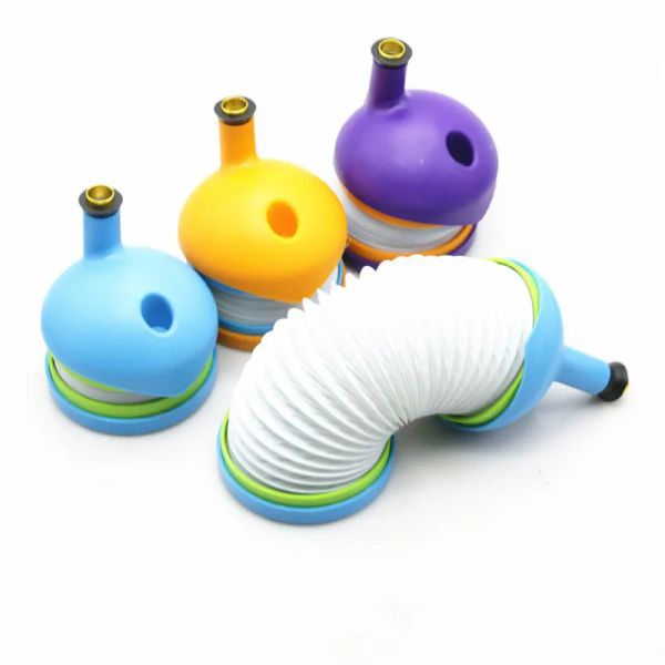 Nuevo estilo Plastic Stretch Caterpillar Shisha Stretch Smoking Pipe Colores Entrega al azar Tabaco PipeTravel Hookah DHL envío gratis