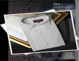 Nieuwe Stijl Populaire Witte Bruidegom Shirts Dragen Mannen Bruiloft Prom Formeel Overhemd Bruidegom Man Shirt Maat 3746 7567949