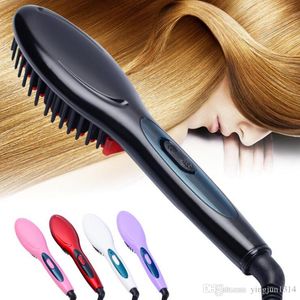 Nouveau Style professionnel électrique défriser les cheveux peigne brosse à cheveux fers à lisser brosse à cheveux ue/US/UK/AU Plug