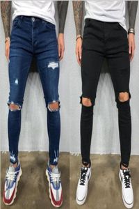 Nouveau style Ripped Pantal Slim Fit Stretch Men039s Jeans Fashion Fashion Hip Hop Jeans F12093678668