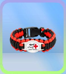 Nieuwe stijl RN Paracord Survival Gift for Friendship Dames Girls Ladies armbanden 10PCSlot1668250