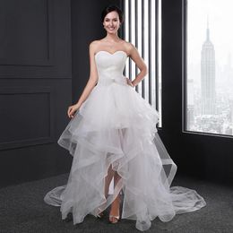 Nieuwe stijl korte sexy gewaad de mariage Princesse Sweetheart Brautklider HochzeitSkleid Vestidos Boho Vloer Lengte Trouwjurk