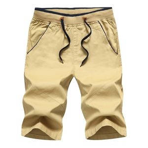 Stijl shorts mannen casual zomer heren shorts katoen strand homme bermuda solide bordshorts hoogwaardige elastische taille 18 210322