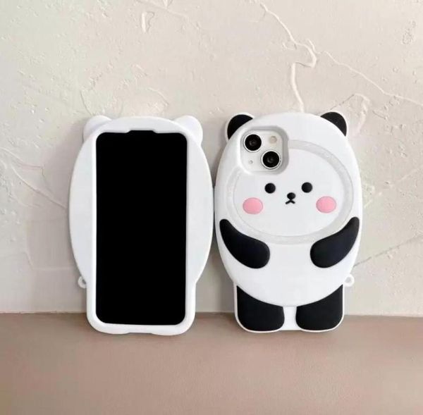 Nouveaux caisses de téléphone en silicone pour iPhone 13promax 12 11 7p Panda croix couverture de lapin Cadre 2739636