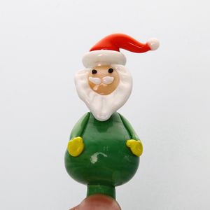 Nieuwe stijl roken kleurrijke pyrex dik glas handgemaakte Halloween kerstsneeuwman vorm bubble carb cap hoed nagels dabber bongs kom olie rigs accessoires