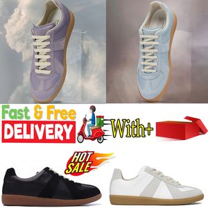 New Style Sneakers Loafer Leather Femme Vintage Mens Designer Trainer Fashion Margieas White Casual Shoes Tennis Chaussures extérieures décontractées Gai Taille 36-45