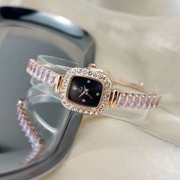 Reloj de lujo ligero extraíble de cuarzo con nicho cuadrado de nuevo estilo, joyería y accesorios para mujer, reloj versátil