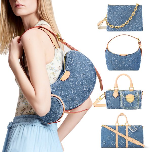 Nouveau style Sunset Hill Pochette Denim Designer Sac fourre-tout transportant