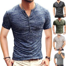 Nouveau style t-shirt ventes chaudes hommes été nouveau pur bouton manches courtes confortable mode chemisier haut de haute qualité