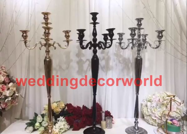 Nuevo estilo Alto 120 cm Venta al por mayor Modern Able Table Top Crystal Chandelier Centerpieces para bodas decor166