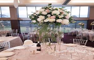 Nieuwe stijl hoge bruiloft acrylkristal tafel middelpunt bruiloft kolommen bloemenstandaard voor tafeldecoratie bloemstukken1068950