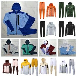 Nieuwe stijl tech fleece hoodie heren sportkleding Trainingskleding volledige ritssluiting Trainingspak set techfleeces broeken designer jassen ruimte Katoen Joggers Sweatshirts