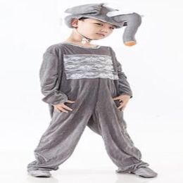 Nouveau style The 2018 Children Cosplay Grey Elephants Brown Lion adapté aux garçons et aux filles costume de scène long style Dancing 250c