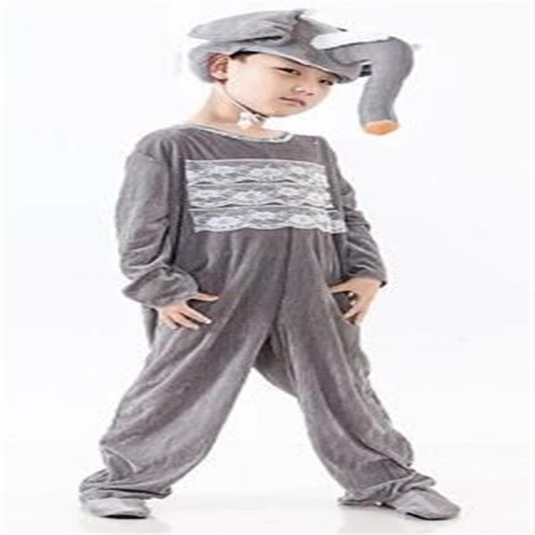 Nuevo estilo 2018 niños Cosplay Elefantes grises León marrón Adecuado para niños y niñas Traje de escenario Ropa de baile de estilo largo259t