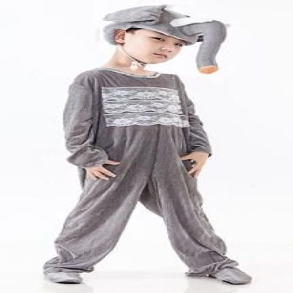 Nuevo estilo The 2018 Children Cosplay Elefantes grises Brown Lion Adecuado para niños y niñas Disfraz de estilos de estilo largo