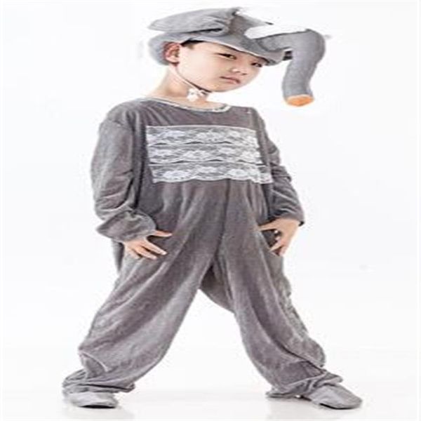 Nuevo estilo el 2018 niños Cosplay Elefantes grises León marrón Adecuado para niños y niñas Traje de escenario Baile de estilo largo clothes294Q