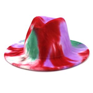 Nieuwe stijl stropdas geverfd wollen hoed voor mannen en vrouwen in de herfst en winter in Europa en Amerika
