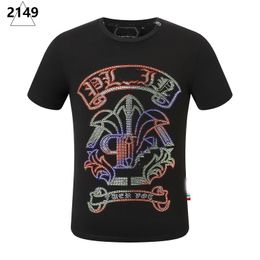 NUEVO ESTILO Tiger Phillip Plain Hombres Camisetas Diseñador PP Skull Diamond Camiseta de manga corta Dollar Bear Brand Tee Calaveras de alta calidad Camiseta Tops SP2149