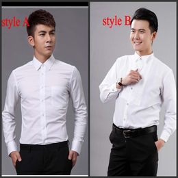 Nuevo estilo, ropa de boda blanca de alta calidad para hombres, camisas para novio, camisa para hombre, ropa OK02283E