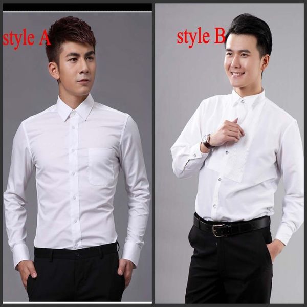 Nouveau Style Top qualité blanc hommes vêtements de mariage vêtements de marié chemises homme chemise vêtements OK02219f