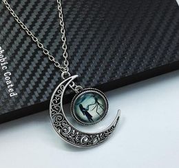 Collier wiccan noir déesse Triple lune, nouveau Style, avec pierres précieuses étoile lune, à la mode et exquis