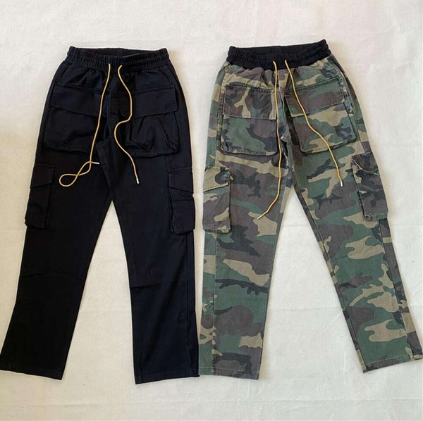 Nuevo estilo Vintage monos de camuflaje Múltiples bolsillos Pantalones de camuflaje Hombres Mujeres 1 Pantalones cargo de la mejor calidad