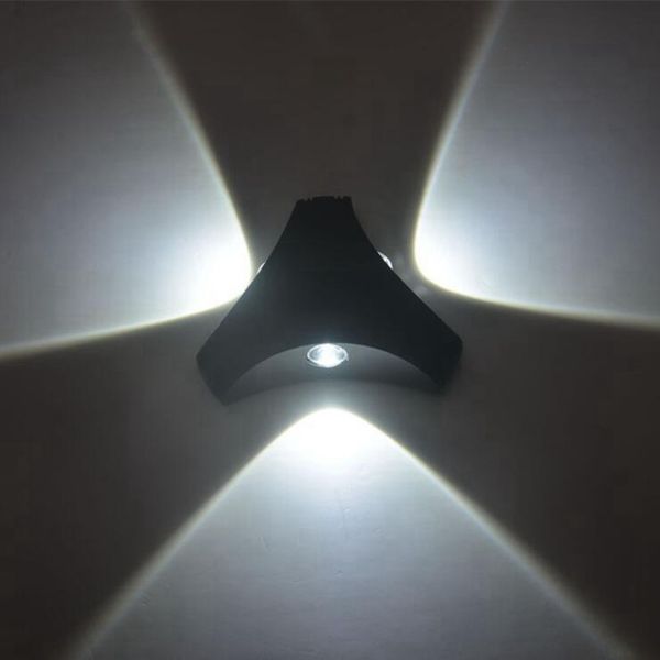 Nouveau style Étanche 9W Triangle En Aluminium led applique murale AC85-265V haute puissance led Moderne Maison éclairage intérieur et extérieur décoration lumière