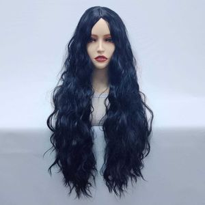 Nouveau style perruque pour filles noir cheveux longs perruque couvre-tête maïs perm longs cheveux bouclés naturel version coréenne couverture de perruque