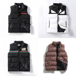 Nouveau style hiver designer vers le bas gilet hommes manteau de mode avec lettre classique gilets en coton sans manches veste pour hommes taille M-3XL