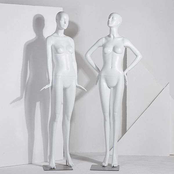 Nouveau style femmes mannequin modèle féminin complet en fibre de verre de couleur blanche mannequin