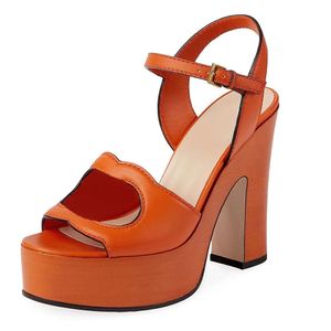 Nuevo estilo Sandalia entrelazada para mujer plataforma impermeable doble 12 cm Sandalias de tacón grueso Moda Zapatos de tacón alto Zapatos de vestir de cuero 100% Tamaño grande 34-42 Con caja