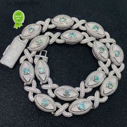 Nieuwe Stijlen Cubaanse Link Chain Rvs Moissanite Diamant 925 Sterling Zilver 15mm Ketting voor Vrouwen Mannen V9WE