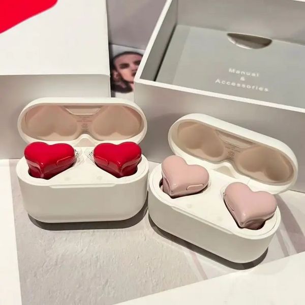 Nouveaux styles Heartbuds Écouteurs sans fil TWS en forme de coeur Love Girl In Ear Écouteurs mignons à réduction de bruit Bluetooth avec boîte de vente au détail pour cadeaux de petite amie